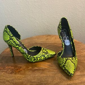 Jessica Simpson Neon Green/Black Pumps